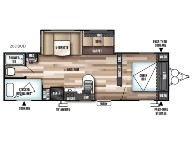 Used 2018 Forest River RV Wildwood 28DBUD